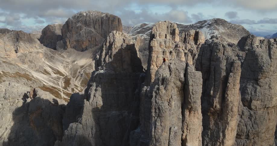 Aerial view of mountains are displayed during the day time