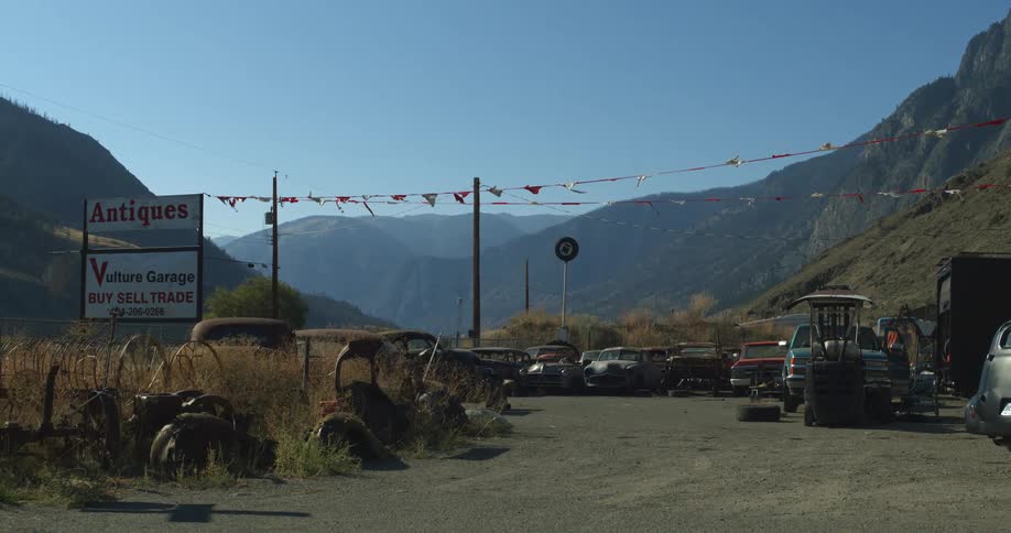 The junkyard is full of vehicles