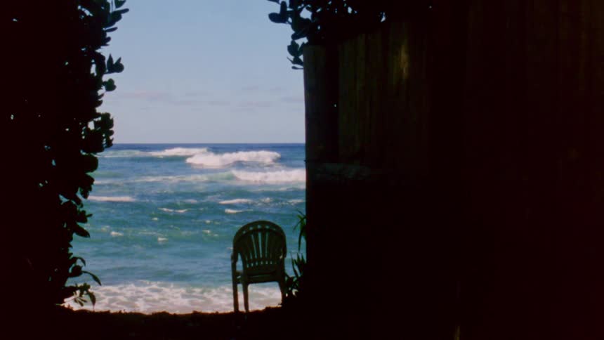 Ocean waves are moving towards the coastline