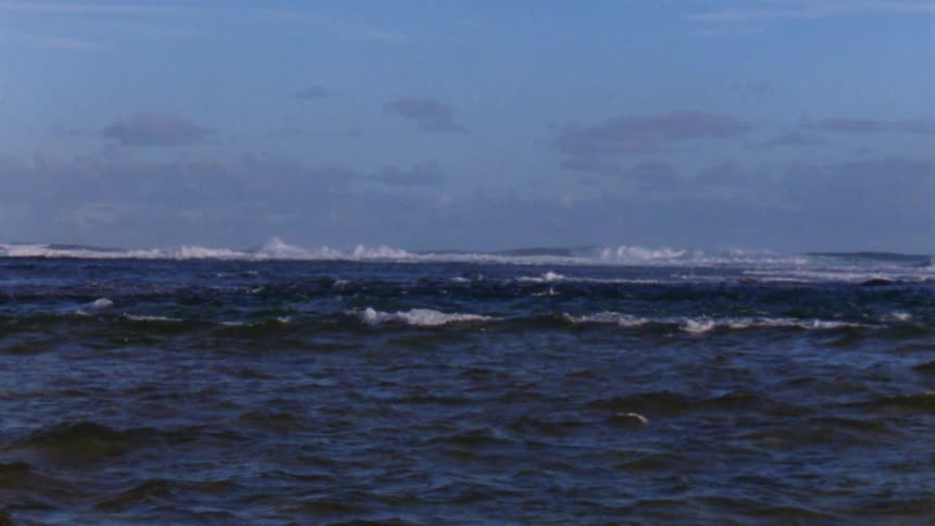 Landscape of wavy ocean