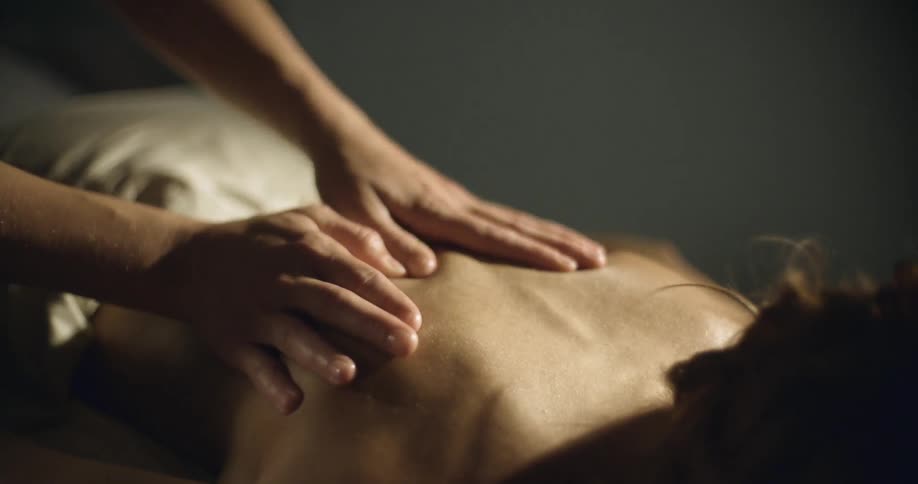 A woman gets a massage