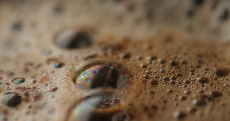 Bubbles in a carbonated beverage