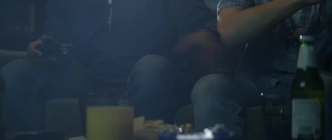 Two men are playing video games