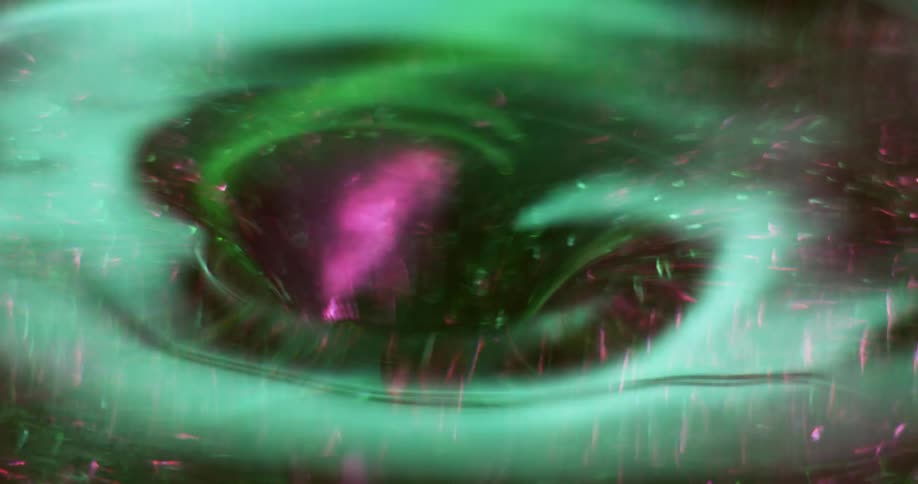 Close up view of an artwork vortex is displayed