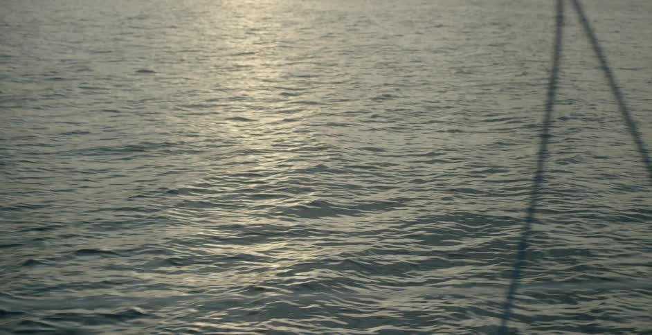 Rolling water at sunset