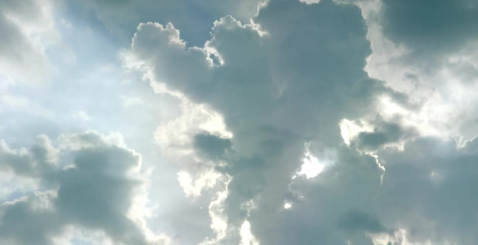 Clouds as they pass overhead