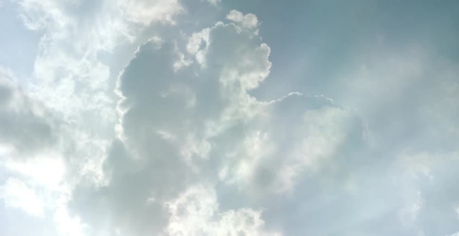Clouds move across a sky above