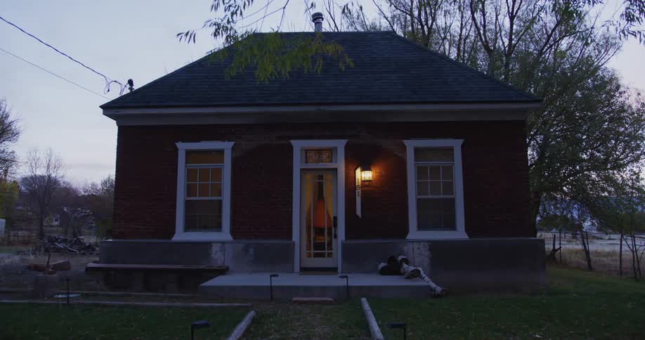 The lights turn on in the home