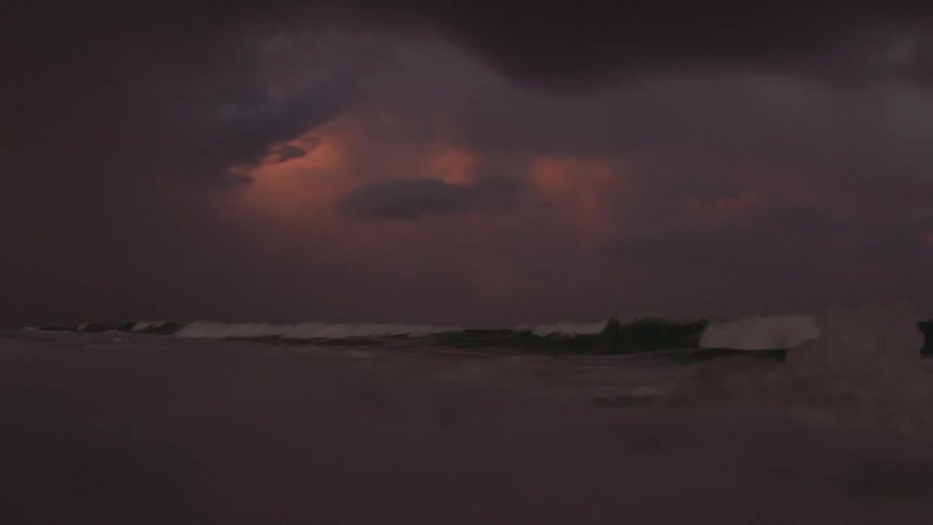 The storm is causing the ocean to be turbulent