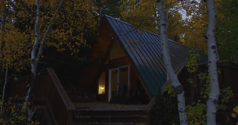 The trees hang over the home