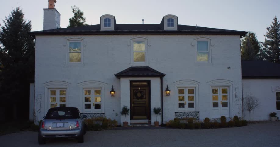 A large home has many windows