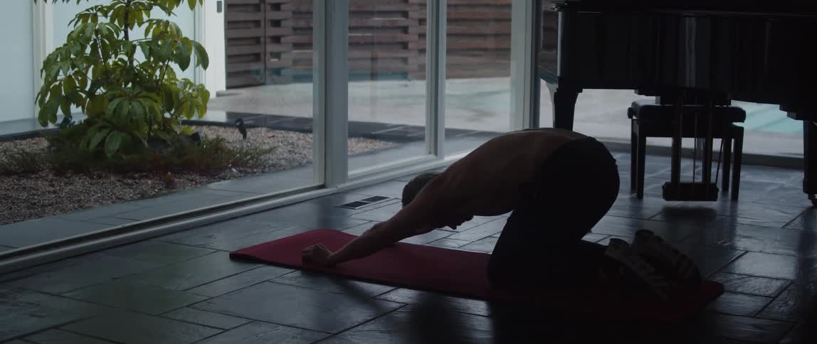 A man is doing yoga