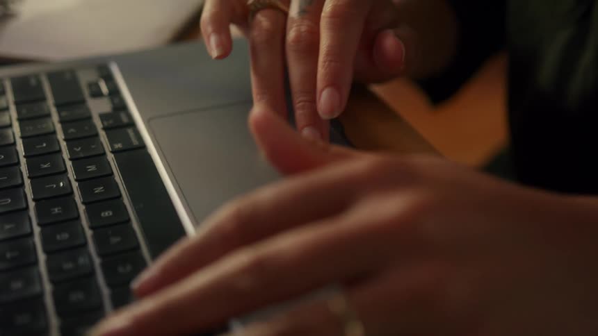 A person using a laptop