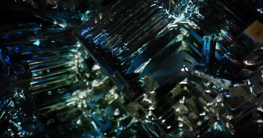 Abstract footage of light shining on metal