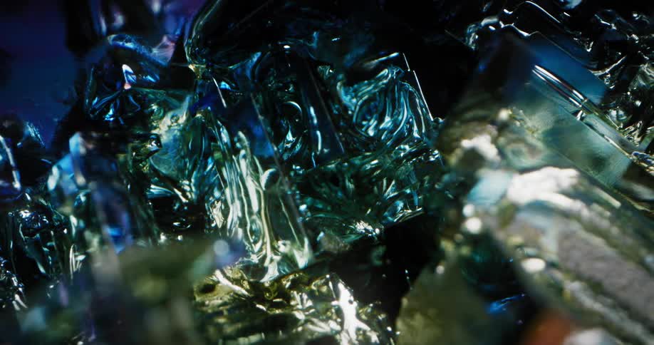 Lights shining on minerals