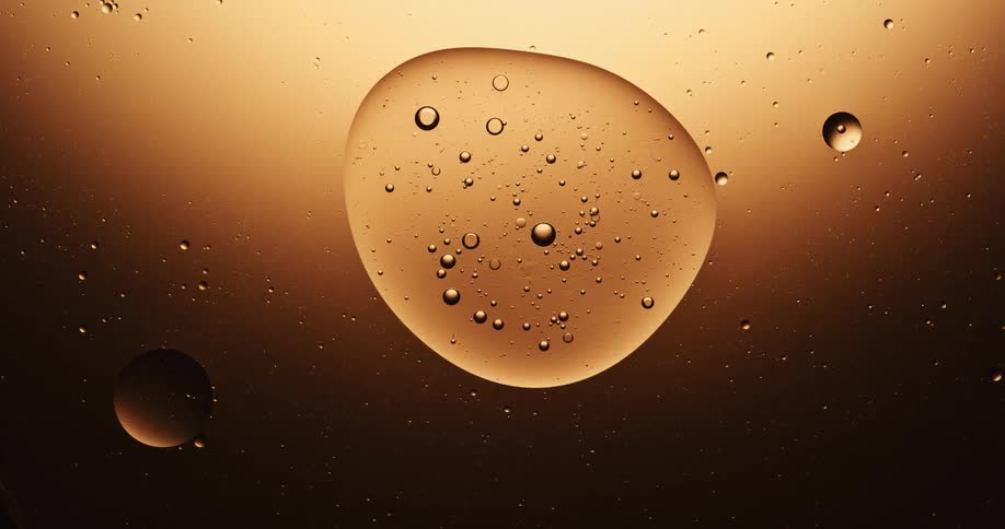 A bubble in liquid splitting in to two bubbles