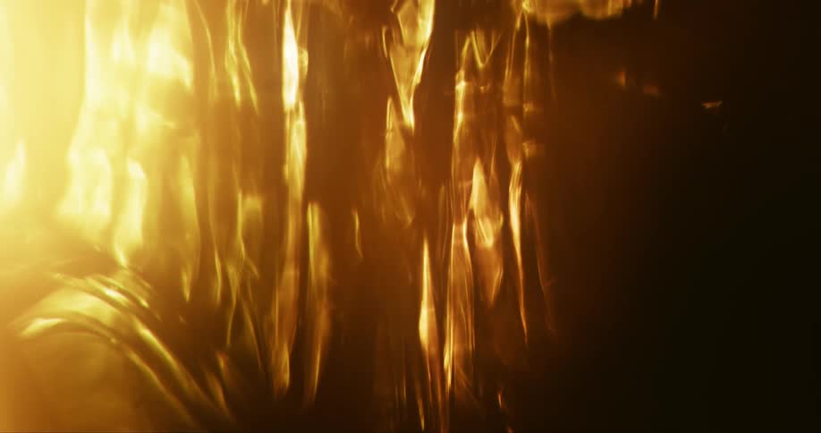 The glowing lights flow down