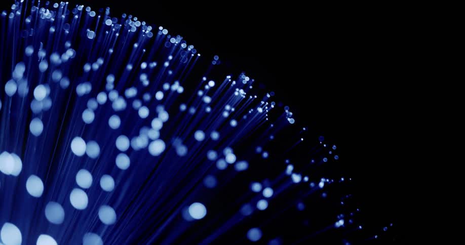 A fiber optic stick changes colors