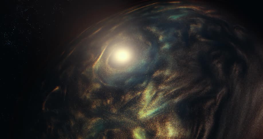 The planet is moving in space
