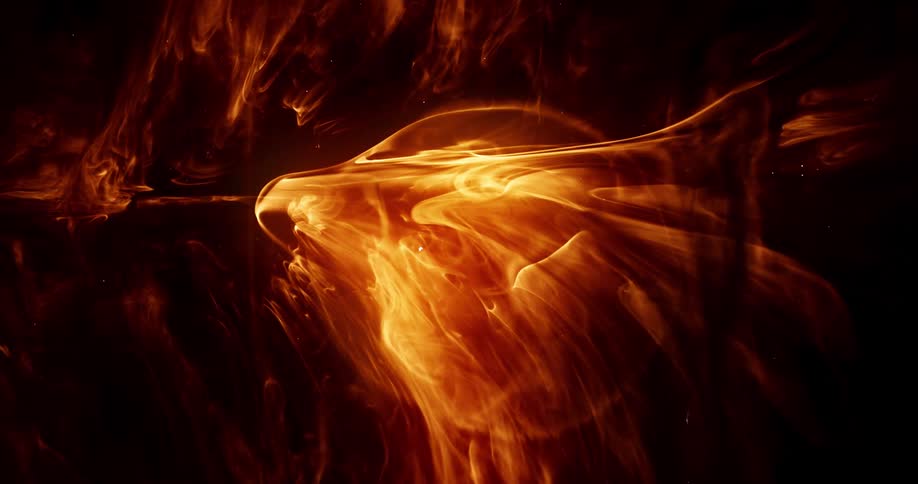 A graphic design mimics exploding lava
