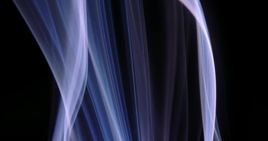 Blue and white lines create a smoky linear pattern