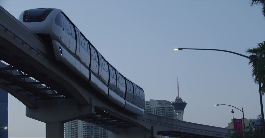 A view of a downtown city is displayed during spring
