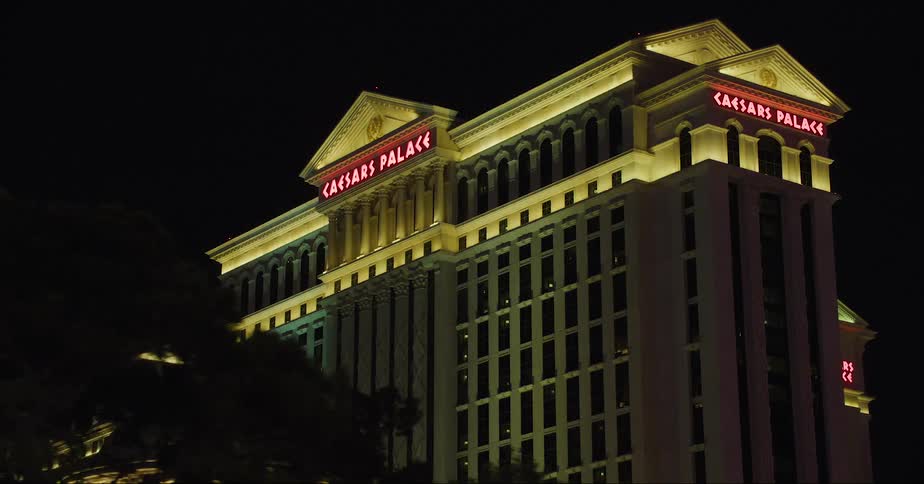Downtown buildings are displayed in a city at night