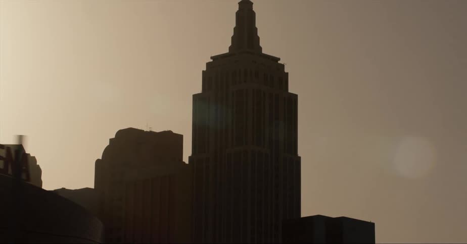 The sky is dark as the sun rises