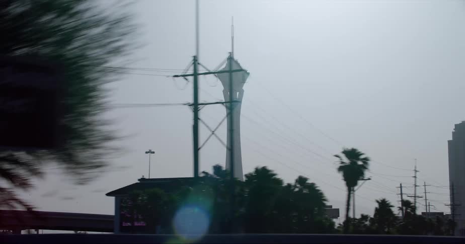 A view of a tall tower in a city