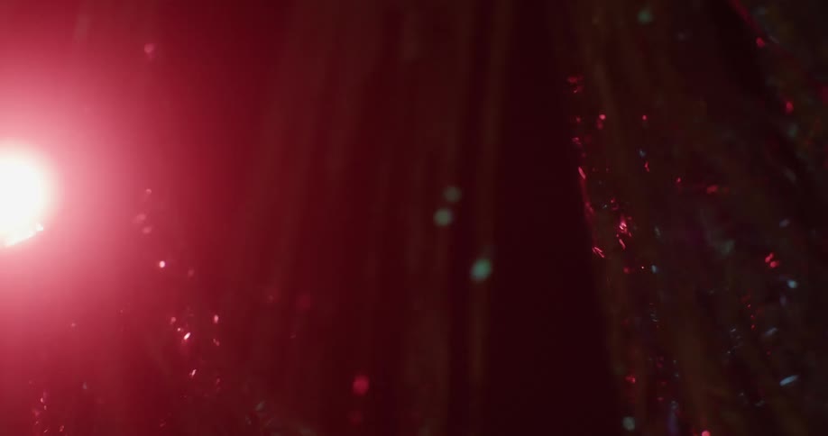 The glitter covered strands around