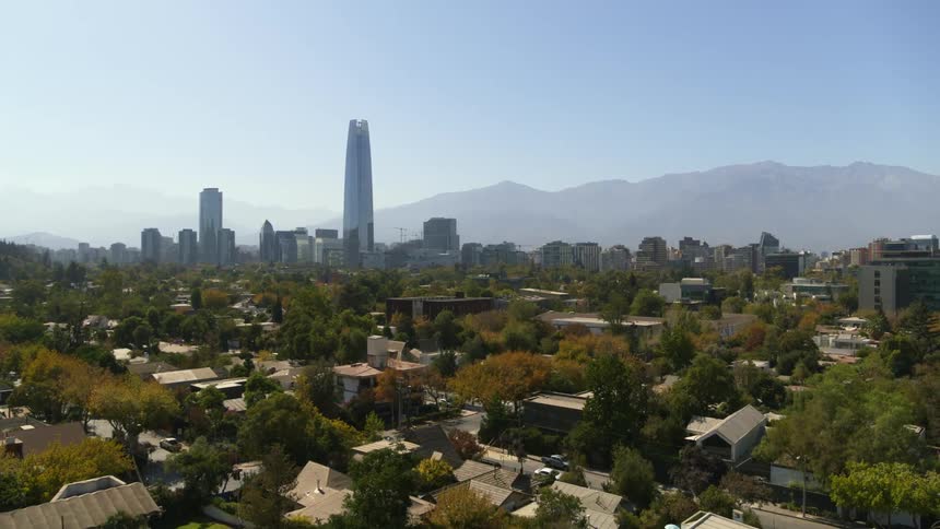 Santiago Neighborhood with Gran Torre behind