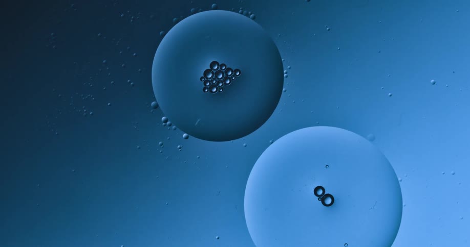 The blue spheres move around