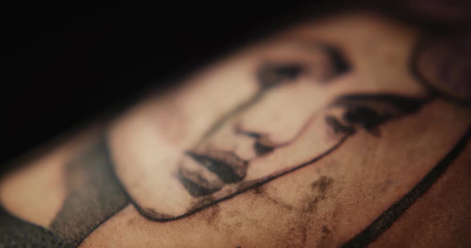 A person is getting a tattoo