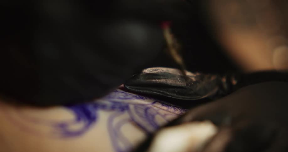 A person is getting a tattoo