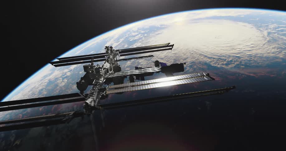 The international space station in orbit