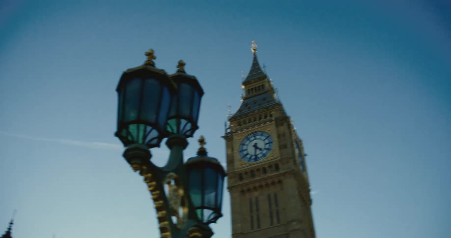 View of River Thames and pan to Big Ben