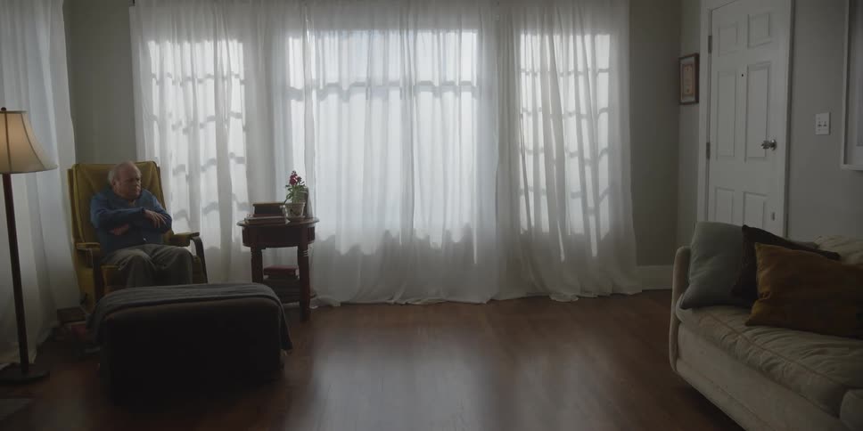 A man is relaxing at home