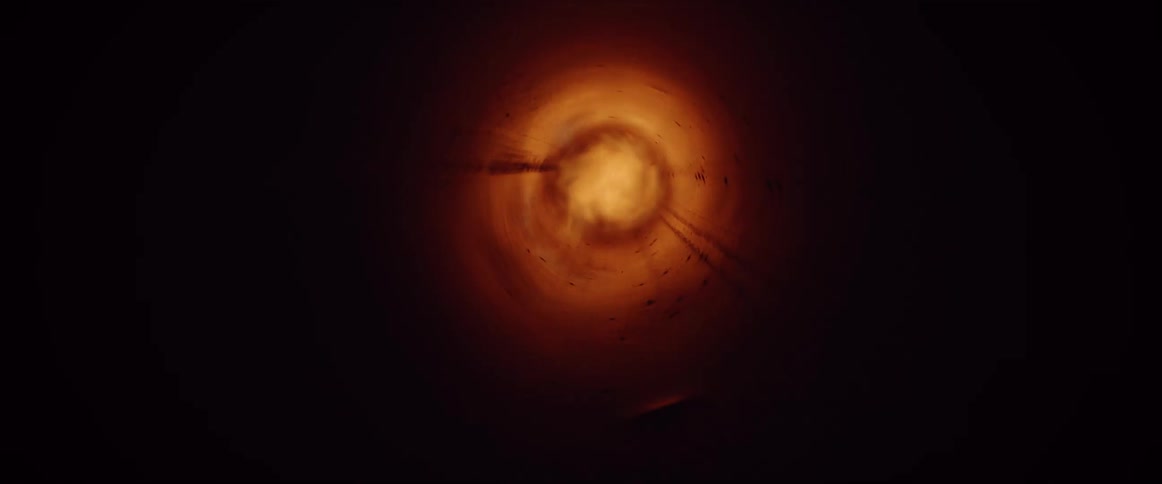 The fire travels through the tube
