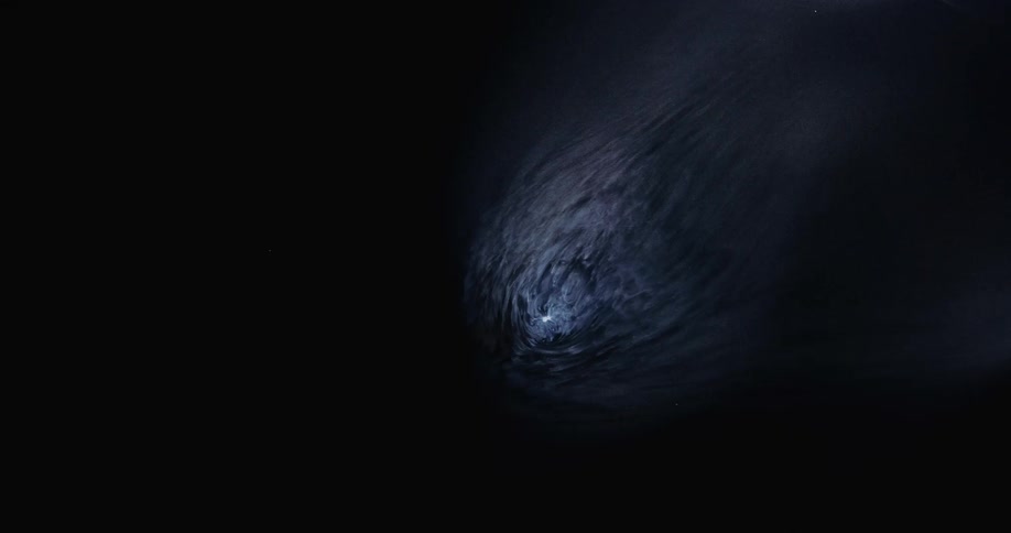 The graphic art has a light with smoke moving from it
