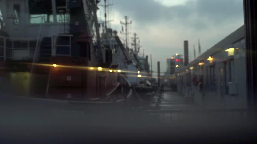 Boats line the dock