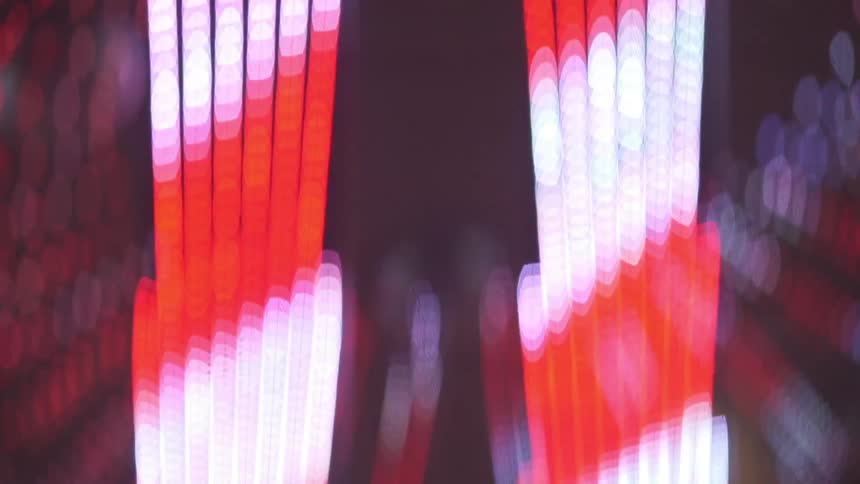 Flashing lights brighten the night