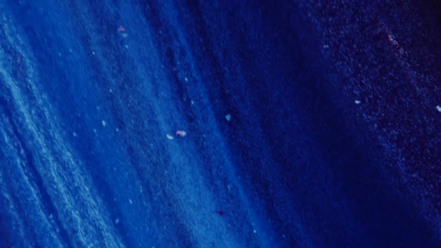 The blue liquid moves