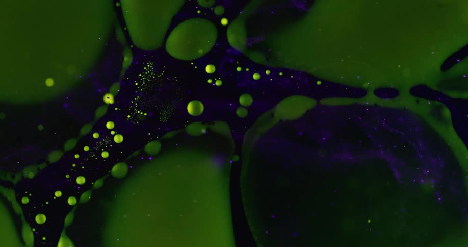 The green bubbles explode