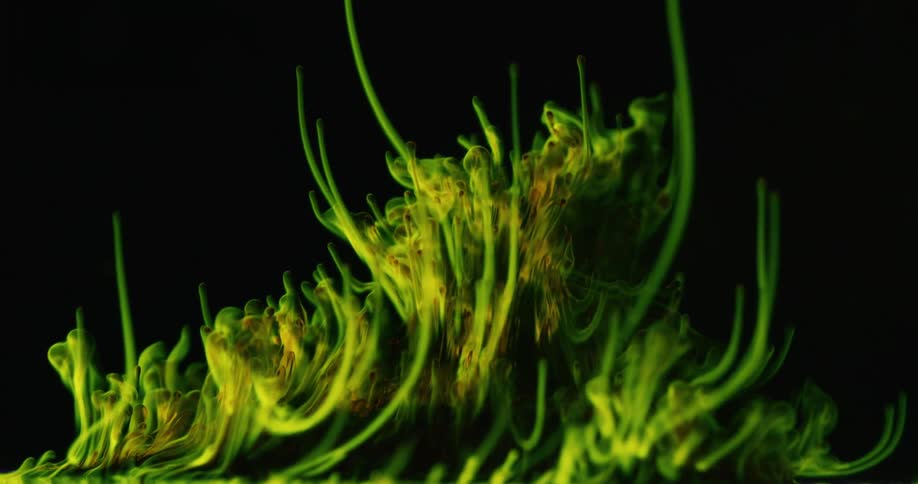 A green vapor rising up from a orb
