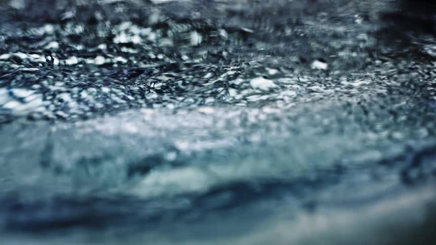 Rain is pouring down