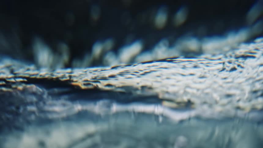 A view of waves churning