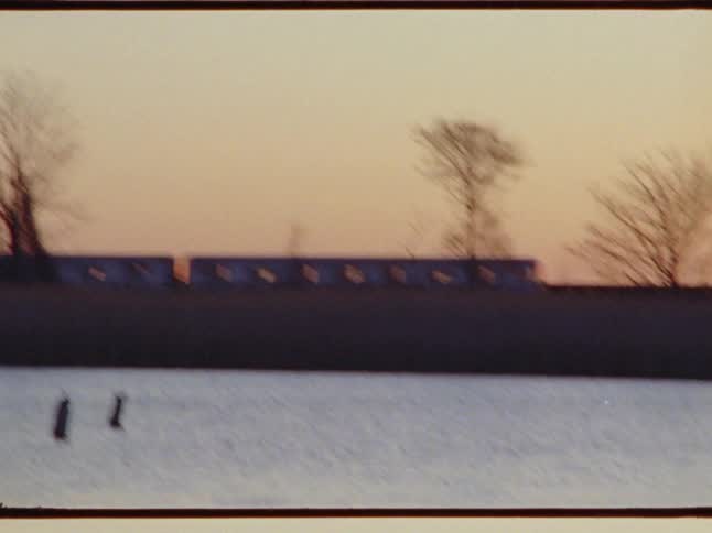 Tracking shot of a subway