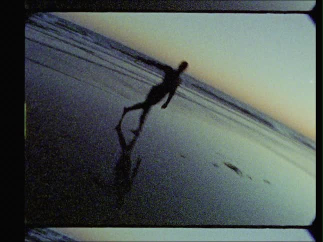 Dancing man in front of his ocean