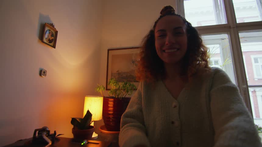 A woman dancing in a room