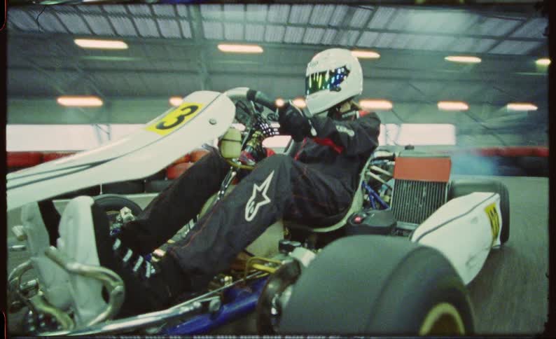 Gokart racers doing racing